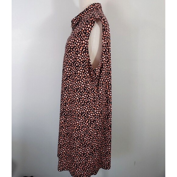 Ava Grace Dress Womens Plus Size 3X Stretch Sleeveless Flowy Black Orange - Picture 4 of 11